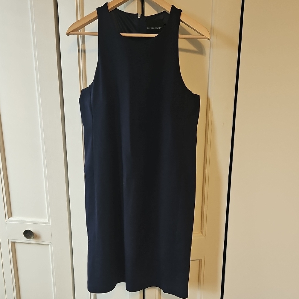 Cynthia Rowley Blue Halter Sheath Mini Dress